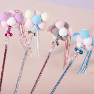 Acrylic Fairy Cat Teaser Stick Short Plush Cat Teaser Toy