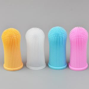 Dog Toothbrush Pet Finger Toothbrush Dog Toys Silicone Dogs Cats Grooming Brush Clean Teeth Pet supplies