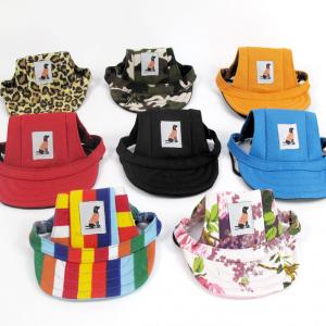 colorful canvas dog baseball hat