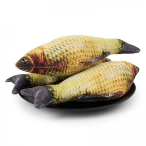 Hot selling cute fish shape cat plush toy contains catnip for cat wholesale interactive cat toys