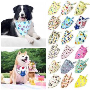 wholesale many designs available cheap animal grid cute classic small MOQ dog cotton bandanas